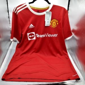 Men's Sz S-3XL Adidas Manchester United 2021 2022 Jersey H31447 Red PRIMEGREEN